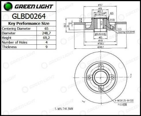 AutomotiveAdriado GLBD0264 - Disque de frein cwaw.fr