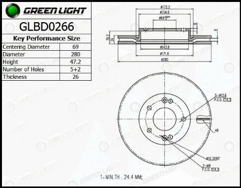 AutomotiveAdriado GLBD0266 - Disque de frein cwaw.fr