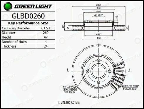 AutomotiveAdriado GLBD0260 - Disque de frein cwaw.fr