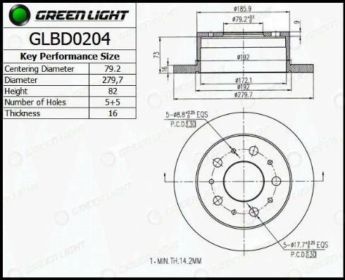 AutomotiveAdriado GLBD0204 - Disque de frein cwaw.fr