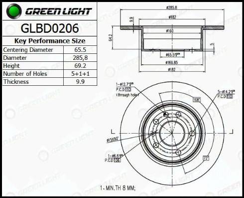 AutomotiveAdriado GLBD0206 - Disque de frein cwaw.fr