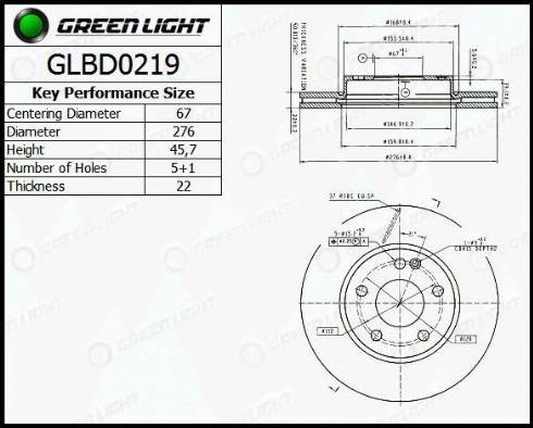 AutomotiveAdriado GLBD0219 - Disque de frein cwaw.fr