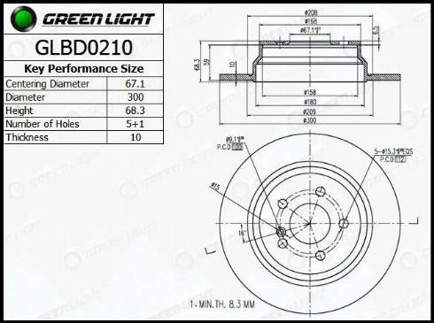 AutomotiveAdriado GLBD0210 - Disque de frein cwaw.fr