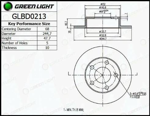 AutomotiveAdriado GLBD0213 - Disque de frein cwaw.fr