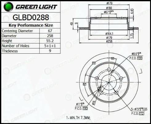 AutomotiveAdriado GLBD0288 - Disque de frein cwaw.fr