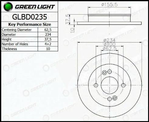 AutomotiveAdriado GLBD0235 - Disque de frein cwaw.fr