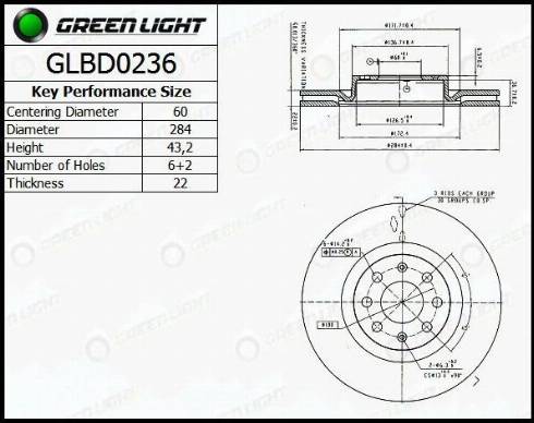 AutomotiveAdriado GLBD0236 - Disque de frein cwaw.fr