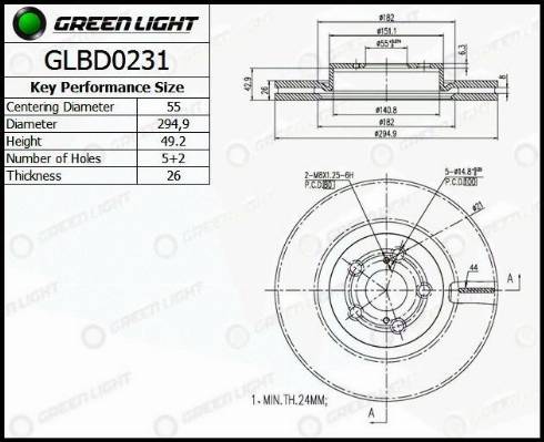 AutomotiveAdriado GLBD0231 - Disque de frein cwaw.fr