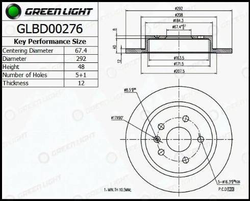 AutomotiveAdriado GLBD0276 - Disque de frein cwaw.fr