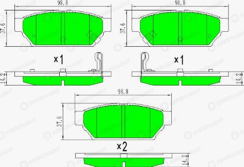 AutomotiveAdriado GLBP0440 - Kit de plaquettes de frein, frein à disque cwaw.fr