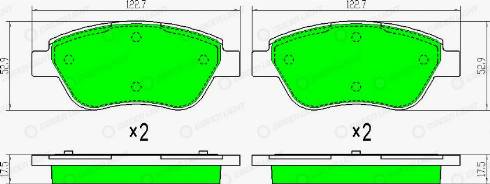 AutomotiveAdriado GLBP0406 - Kit de plaquettes de frein, frein à disque cwaw.fr