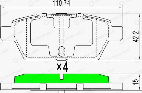 AutomotiveAdriado GLBP0400 - Kit de plaquettes de frein, frein à disque cwaw.fr