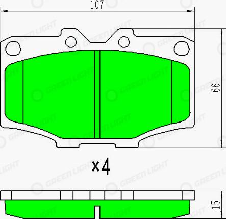 AutomotiveAdriado GLBP0401 - Kit de plaquettes de frein, frein à disque cwaw.fr