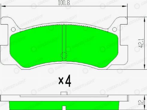 AutomotiveAdriado GLBP0408 - Kit de plaquettes de frein, frein à disque cwaw.fr