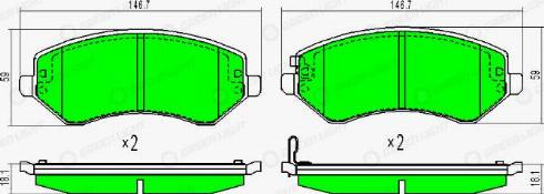 AutomotiveAdriado GLBP0403 - Kit de plaquettes de frein, frein à disque cwaw.fr