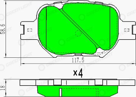 AutomotiveAdriado GLBP0414 - Kit de plaquettes de frein, frein à disque cwaw.fr