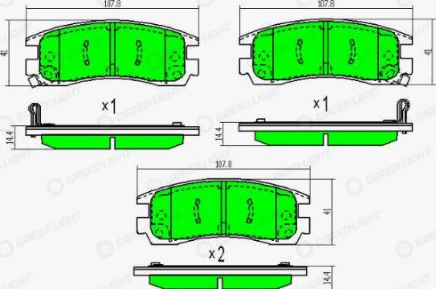 AutomotiveAdriado GLBP0410 - Kit de plaquettes de frein, frein à disque cwaw.fr