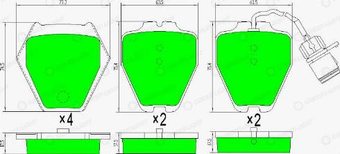 AutomotiveAdriado GLBP0418 - Kit de plaquettes de frein, frein à disque cwaw.fr