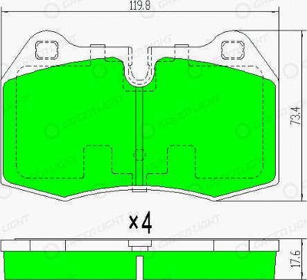 AutomotiveAdriado GLBP0413 - Kit de plaquettes de frein, frein à disque cwaw.fr