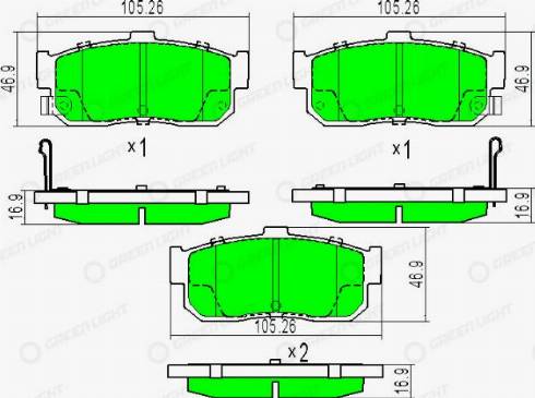 AutomotiveAdriado GLBP0417 - Kit de plaquettes de frein, frein à disque cwaw.fr