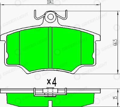 AutomotiveAdriado GLBP0436 - Kit de plaquettes de frein, frein à disque cwaw.fr