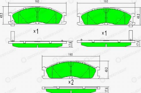 AutomotiveAdriado GLBP0438 - Kit de plaquettes de frein, frein à disque cwaw.fr