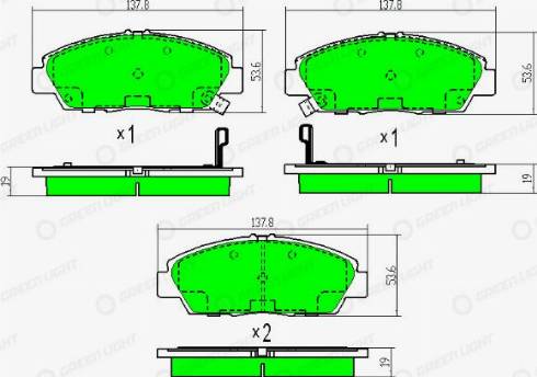 AutomotiveAdriado GLBP0437 - Kit de plaquettes de frein, frein à disque cwaw.fr