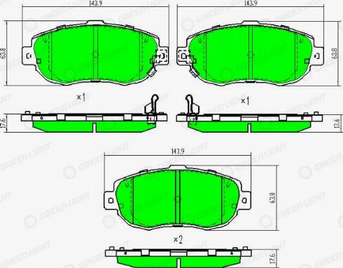 AutomotiveAdriado GLBP0429 - Kit de plaquettes de frein, frein à disque cwaw.fr