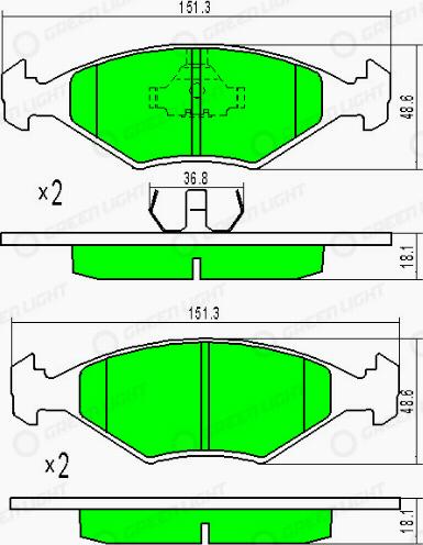 AutomotiveAdriado GLBP0424 - Kit de plaquettes de frein, frein à disque cwaw.fr