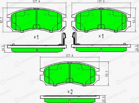 AutomotiveAdriado GLBP0425 - Kit de plaquettes de frein, frein à disque cwaw.fr