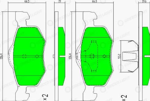 AutomotiveAdriado GLBP0426 - Kit de plaquettes de frein, frein à disque cwaw.fr