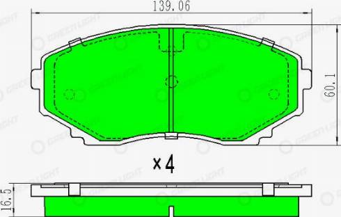 AutomotiveAdriado GLBP0420 - Kit de plaquettes de frein, frein à disque cwaw.fr