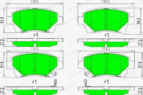 AutomotiveAdriado GLBP0428 - Kit de plaquettes de frein, frein à disque cwaw.fr