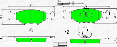 AutomotiveAdriado GLBP0427 - Kit de plaquettes de frein, frein à disque cwaw.fr