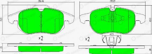 AutomotiveAdriado GLBP0099 - Kit de plaquettes de frein, frein à disque cwaw.fr