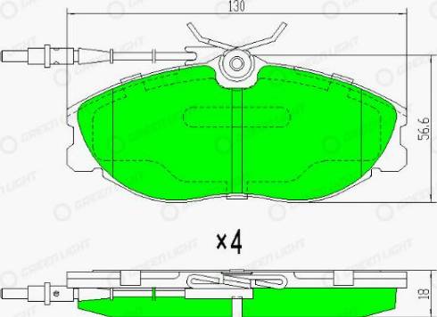 AutomotiveAdriado GLBP0096 - Kit de plaquettes de frein, frein à disque cwaw.fr