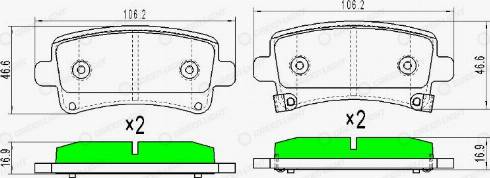 AutomotiveAdriado GLBP0090 - Kit de plaquettes de frein, frein à disque cwaw.fr