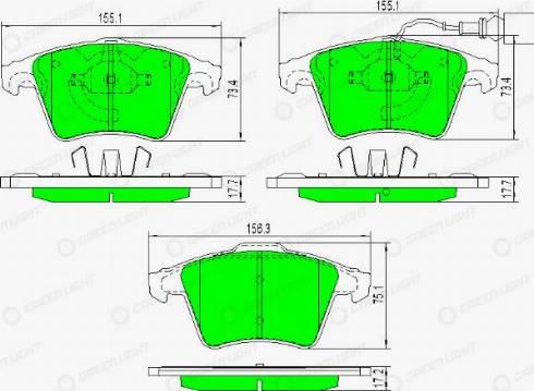 AutomotiveAdriado GLBP0235 - Kit de plaquettes de frein, frein à disque cwaw.fr