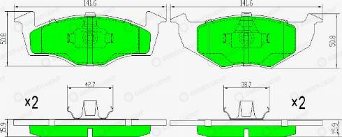 AutomotiveAdriado GLBP0044 - Kit de plaquettes de frein, frein à disque cwaw.fr