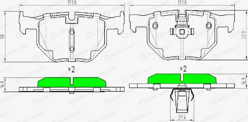 AutomotiveAdriado GLBP0045 - Kit de plaquettes de frein, frein à disque cwaw.fr