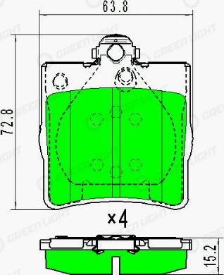 AutomotiveAdriado GLBP0046 - Kit de plaquettes de frein, frein à disque cwaw.fr