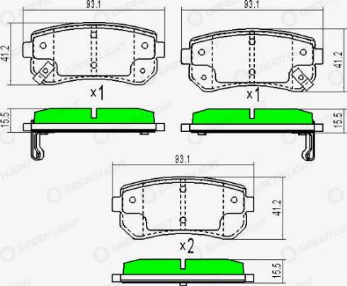 AutomotiveAdriado GLBP0040 - Kit de plaquettes de frein, frein à disque cwaw.fr