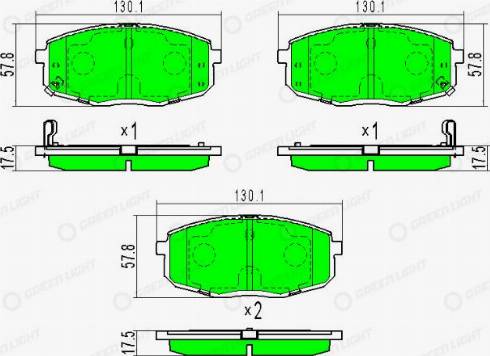 AutomotiveAdriado GLBP0041 - Kit de plaquettes de frein, frein à disque cwaw.fr