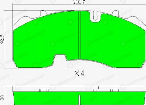 AutomotiveAdriado GLBP004HD - Kit de plaquettes de frein, frein à disque cwaw.fr