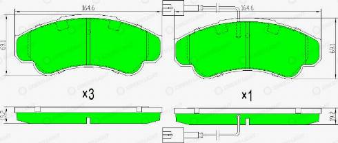 AutomotiveAdriado GLBP0059 - Kit de plaquettes de frein, frein à disque cwaw.fr