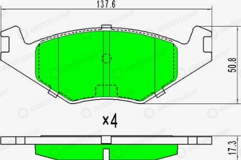 AutomotiveAdriado GLBP0050 - Kit de plaquettes de frein, frein à disque cwaw.fr