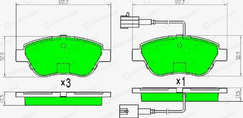 AutomotiveAdriado GLBP0051 - Kit de plaquettes de frein, frein à disque cwaw.fr