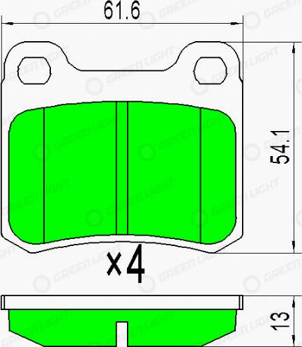 AutomotiveAdriado GLBP0058 - Kit de plaquettes de frein, frein à disque cwaw.fr