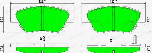 AutomotiveAdriado GLBP0052 - Kit de plaquettes de frein, frein à disque cwaw.fr