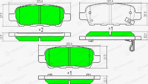 AutomotiveAdriado GLBP0057 - Kit de plaquettes de frein, frein à disque cwaw.fr